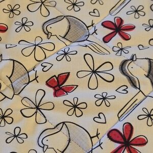 Red and Black Floral Table Linens for Dining